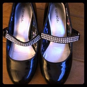 George Patent Rhinestone Pumps
